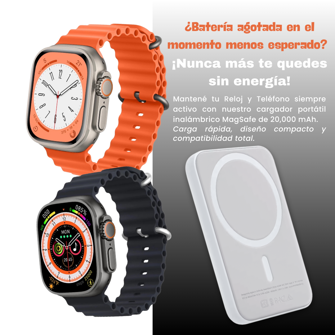 KIT SMARTWACH + AUDIFONO + CARGA INALAMBRICA Y MAS