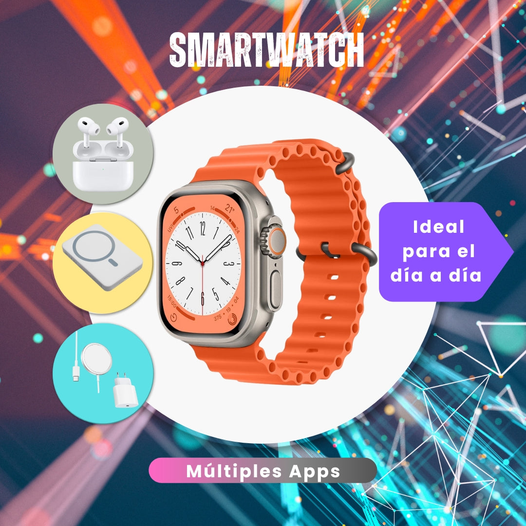 Ultra 3 Extreme Suit – Smartwatch + Audífonos + Carga Inalámbrica (Todo en Uno)