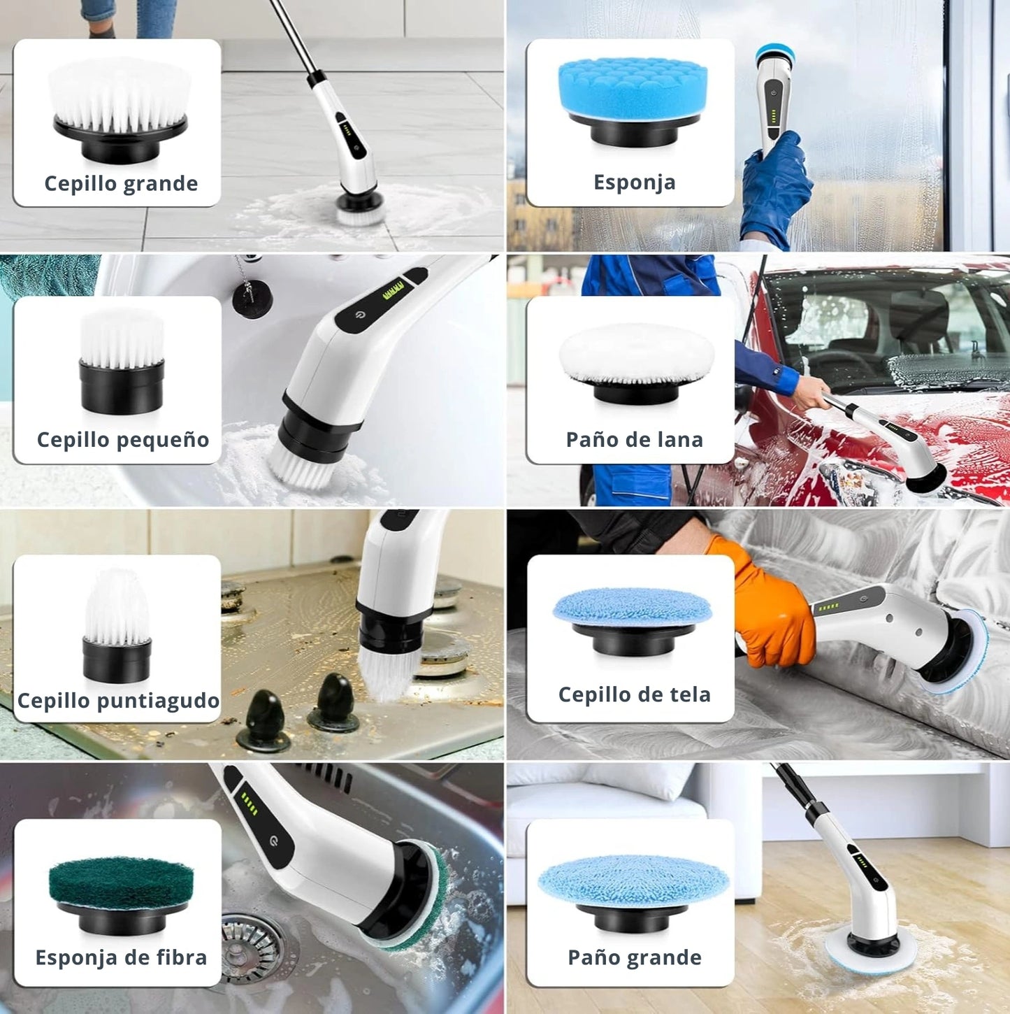 Cepillo Eléctrico de Limpieza 9 en 1 - Cleaning Brush