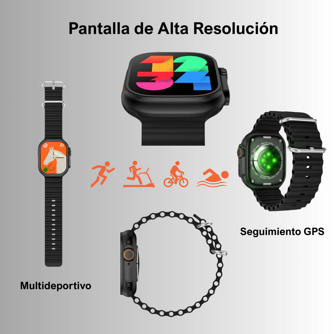 KIT SMARTWACH + AUDIFONO + CARGA INALAMBRICA Y MAS