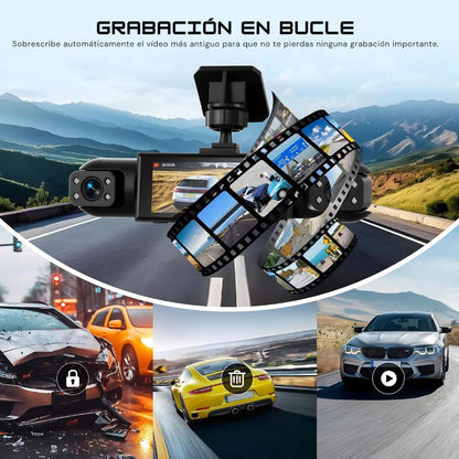 Camará para Autos 4 en 1 Full HD 360° - Grabación Total de tu vehiculo