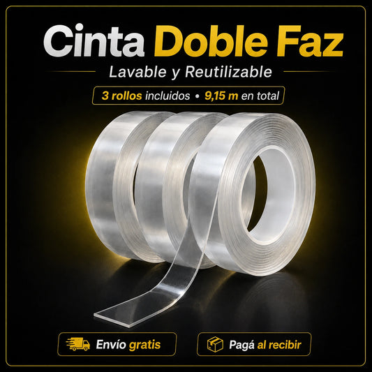 CINTA DOBLE FAZ 3x1 - LAVABLE Y REUTILIZABLE - ALIEN TAPE