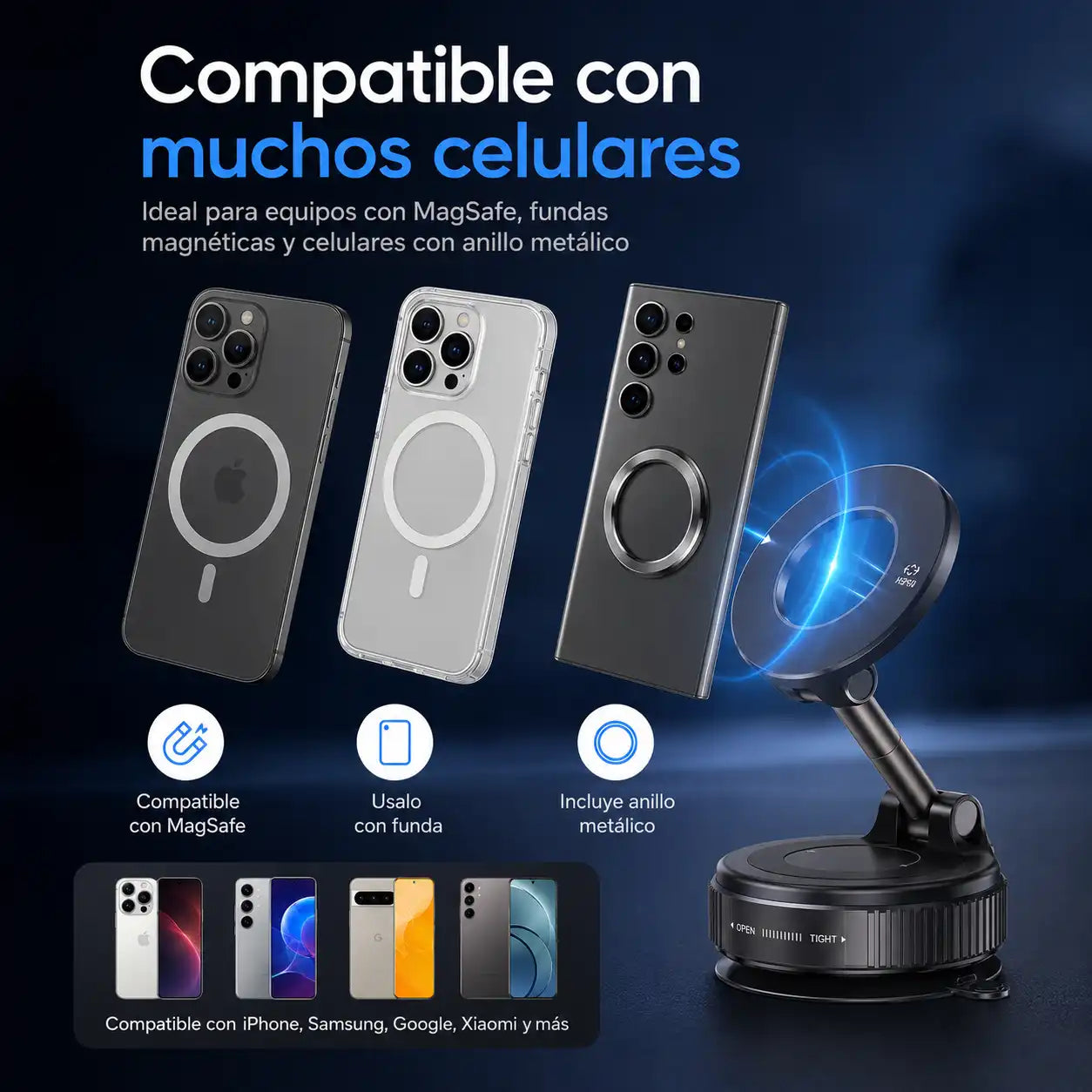 Soporte Magnético 360° para Celulares